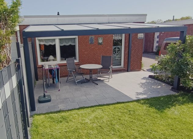 Garten zum Süden mit Überdachung Südterrasse mit Überdachung